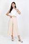 Liva Elastic Waist Draped Wide Cut Skirt Trousers Tns-4404 - 5