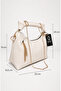 Women's Bag with Knot Detail, Chain Strap, Shoulder Bag, Lined, Zippered, Daily Use, Stylish Handbag - 4