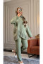 6527 - Stylish Comfortable Vortex Fabric Casual Women's Set with Cross Design Detail - 3