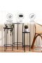 Medley 3-piece Round Metal Planter Stand - Black - 4