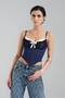 Women's Blouse Corset with Brooch Detail on the Front and Agrafl Design on the Front - 3