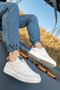 Men's Genuine Leather Suede Detailed Lightweight Eva Sole Sneaker - 2