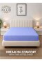1-Piece Microfiber Fitted Sheet Striped, Lavender, Single (90×190 cm), Deep Pocket - 5