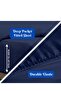 Queen Bed Sheet Set Navy Blue – 4 Piece Bedding Set, Soft Brushed Microfiber - 4