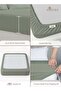 Pure Combed Cotton Fitted Bedsheet King Size 180x200 cm Sea Foam, 400 Thread Count - 4
