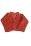 Crochet Tile Red Motif Hand Knitted Women's Cardigan - 3