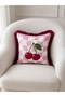 Cherry Dopa Series, Suede Fringed Cushion Cover 43X43 cm (1 Piece)