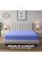 1-Piece Microfiber Fitted Sheet Striped, Lavender, Single (90×190 cm), Deep Pocket - 6