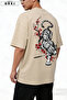 Tiger's Sword Printed Large Size Unisex T-Shirt Pantalon Tracksuit Set - 3