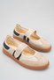 Women's Suede Look Strappy Mary Jane Casual Sneaker Beige