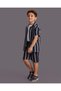 Boys Navy Striped Jacquard Shorts - 5