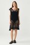 Butterfly Motif Knitwear Beach Dress Black - 4