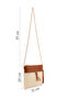 Women's Beige Long Chain Strap Straw Portfolio Bag 26Sbd222214 - 2