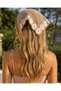 Women's Knitwear Hair Bandana Bohemian Summer and Beach Fashion Cream Floral Motif - 9
