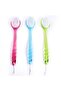 Blue 1Pc Long Handle Bath Brush Soft Hair Bath Brush Back Ball Brush Bathroom Body Brushes Mud Back - 4