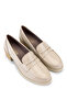 Women's Genuine Leather Beige Loafers - 2