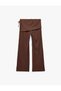 Bürümcük Fabric Wide-Legged Skirted Trousers with Tie-Dye Detail at the Waist - 2