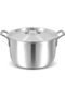 Aluminium Pot With Lid 37cm - 16.5L Silver Large Cooking Pot with Lid and Handles for Family Kitchen
