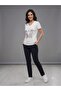 Kazee V-Neck Glitter Cat Printed Short Sleeve T-Shirt 80192 - 4