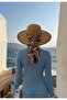 Special Design Women's Straw Hat with Ribbing and Accessories - 3