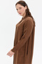 Hakim Collar Stripe Buttoned Long Shirt - 8