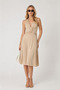 Luna Twist Beige Midi Dress - 8