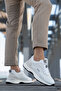 Men's Lace-Up Genuine Leather Sneaker with Suede Detail - 2