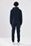 Honeycomb Textured Zippered Hooded Embroidered Logo Men's Tracksuit Set - 5