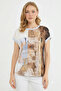 Deiigh Printed Crew Neck Casual T-Shirt - 2