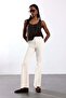 Brown U-Neck Flowy Tank Top 17692 - 3