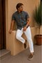 Ribbed 100% Cotton Short Sleeve T-Shirt