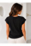 Black Low-Sleeve Modal Cotton Loose Blouse - 2