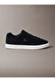 Men's Low-Top Comfortable Sole Suede Black Sneaker with Ck Logo