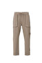 Men Solid Cotton Pants with Drawstring
