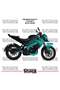 ملصق تزيين BAJAJ NS200 ثنائي اللون، طقم جاهز لتزيين المحرك، عالي الجودة