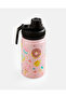 Pink Candy Print Steel Water Bottle - 3