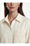 Linen Blend Women's Shirt Tunic (S6) - 3