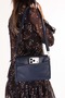 Women's Double Compartment Hand and Shoulder Bag Ald.80741 Navy Blue - 3