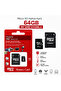 Micro Sd Memory Card 64 -128 - 256 Gb Class 10 4K Uhd Compatible Microsdxc Water and Shock Proof with Sd Adapter - 2