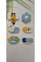 Hairless Baby Hair Clips 6-Piece Mixed Sets Hanmade Knitted Organic Baby Hair Accessories - 4