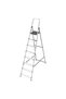 LIBERTI 8-Step Aluminium Folding Ladder, EN 131 Certified Heavy Duty Step Ladder, 150kg Load Capacity, Wide Anti-Slip Steps, Foldable Space-Saving Ladder for Home, Painting & Maintenance Use