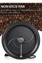 Denx Electric Coffee Roaster & Popcorn Maker 800W with Non-Stick Bowl, Adjustable Temperature Control, Blue Light Indicator, Cool-Touch Body, Glass Lid, 2L Capacity, White - 5