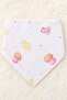 100% Cotton Muslin Fabric / with Snap Fasteners / Plain + Patterned Mixed / Baby Drool Bib & Scarf (3 Pieces) - 3