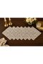 Zambak Gold Glitter Cream Lace Runner/Table-Console Cover 35X105 cm