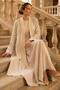Sequined Hijab Dress A9273-Sn Stone Color