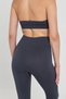 Women's Halter Neck Supported Supportive Sports Bra Seamless Fitness Yoga Bustier - Smoked - 4