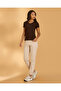 Women Beige Straight Leg Joggeres - 2