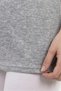 Women's Gray Crew Neck Short Sleeve Slit Single Jersey Tunic - 7