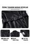 Black Faux Leather Jacket Retro Style Waterproof Size XXL - 5