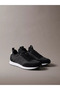 Men's Flat Comfortable Sole Laced Ck Text Patterned Leather Black2 Sneaker - 2